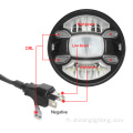 OEM Dot Angle Eyes Position Parking 4x4 Headlight High Beam Brack 7 pouces Round Round 7 pouces LED PhIETLIGHT POUR JEEP